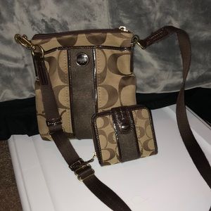 Coach crossbody purse and matching wallet